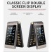 G10-c Dual-display Dual-sim Cellphone 1800mah Flip Mobile Phone Big Voice Loudspeaker Tarnish Color