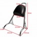 Motorcycle Steel Sissy Bar Passenger Backrest Cushion Pad Fit For Harley Sportster XL883 1200 48 04-15 iron-plated color