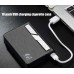 Portable 10pcs Push Cigarette Holder Cigarette Case With USB Charging Electronic Lighter gift black
