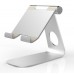 270 Rotatable Foldable Aluminum Alloy Desktop Holder Tablet Stand for Samsung Galaxy Tab Pro S iPad Pro10.5 9.7" 12.9`` iPad Air Surface Pro 4 Kiosk POS Stand Silver