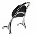 Motorcycle Steel Sissy Bar Passenger Backrest Cushion Pad Fit For Harley Sportster XL883 1200 48 04-15 iron-plated color